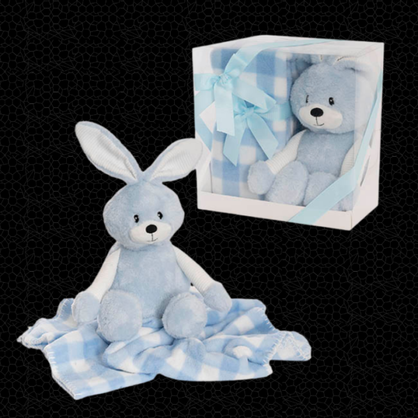 BUNNY FLOPS AND BABY BLANKET GIFT SET