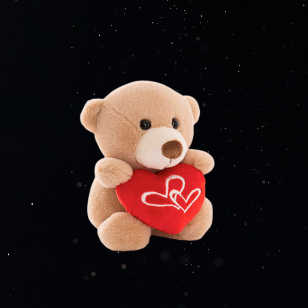 TEDDY BEAR NELSON WITH LOVE HEART PLUSH