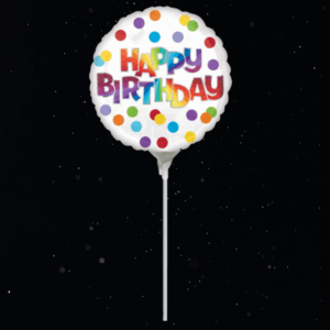 HAPPY BIRTHDAY MULTI COLOURED DOTS BALLOON