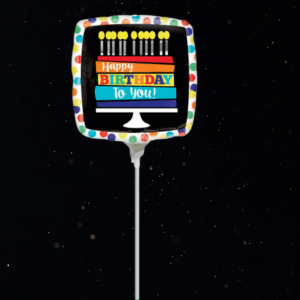 HAPPY BIRTHDAY RAINBOW CAKE BALLOON