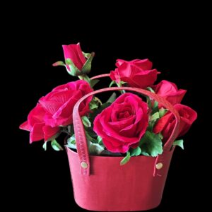 Red rose Hand bag - Artificial