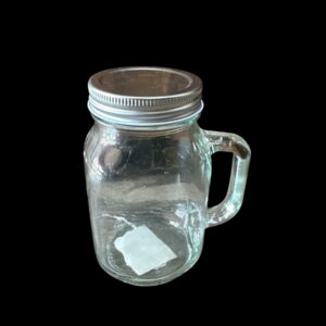 Glass Mason Jar with Handle and Lid