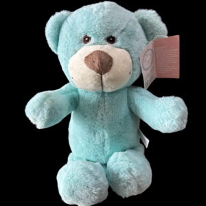 Mr Snuggles Plush Teddy Bear- Aqua Teal