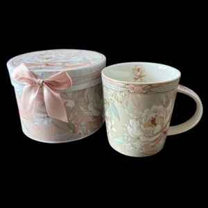Peony Porcelain Large Mug Gift Set - Pink